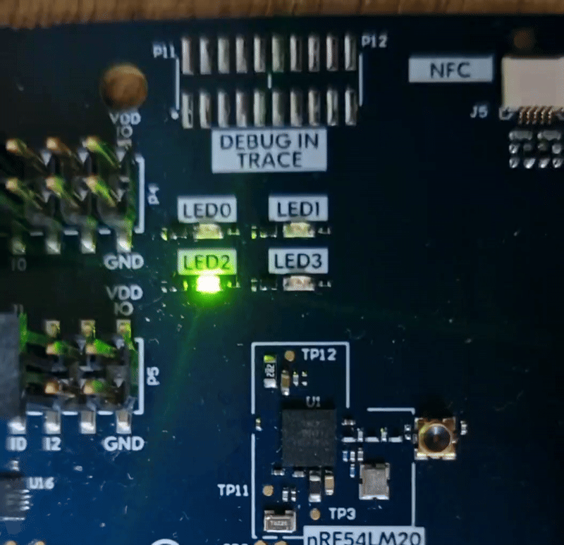 nRF54LM20 DK LED2, presentation mode