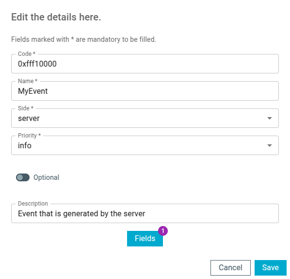Event page