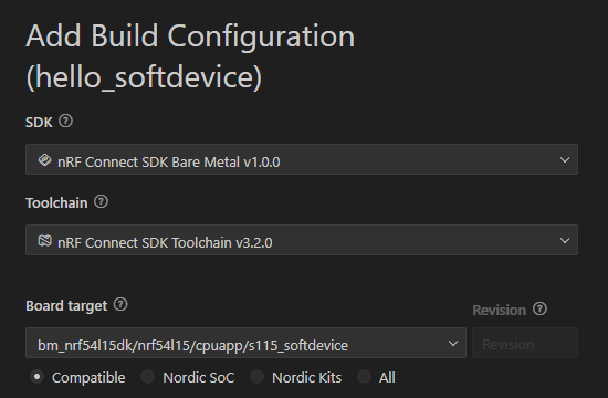 Add Build Configuration page - fragment
