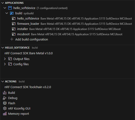 Build configuration files
