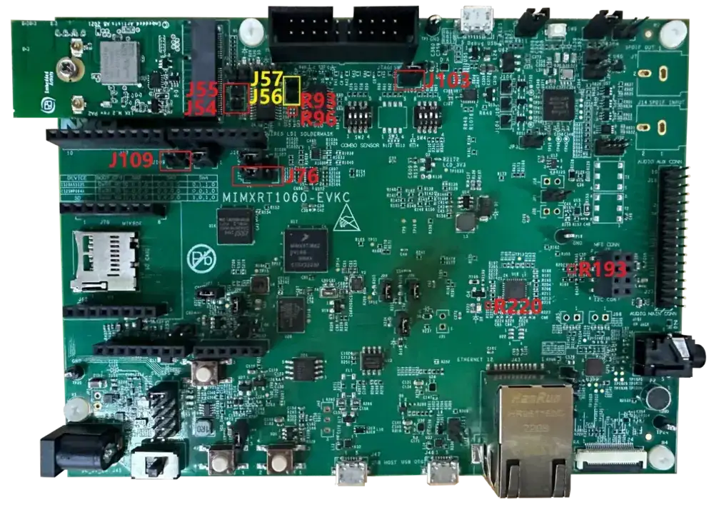 MIMXRT1060EVK Rev-C BT Rework for M.2