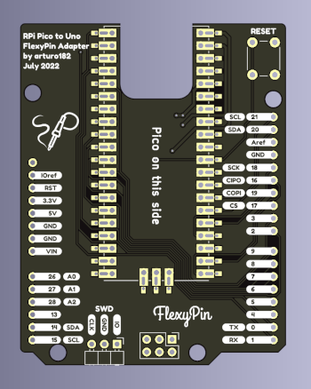 Raspberry Pi Pico to UNO FlexyPin Adapter